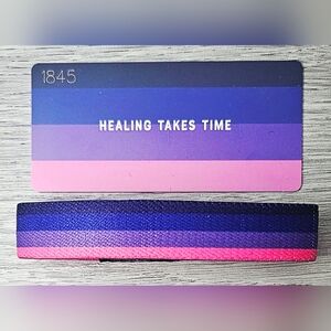 ZOX "HEALING TAKES TIME" #1845 Memorial Collectible Medium Stripey Set wristband